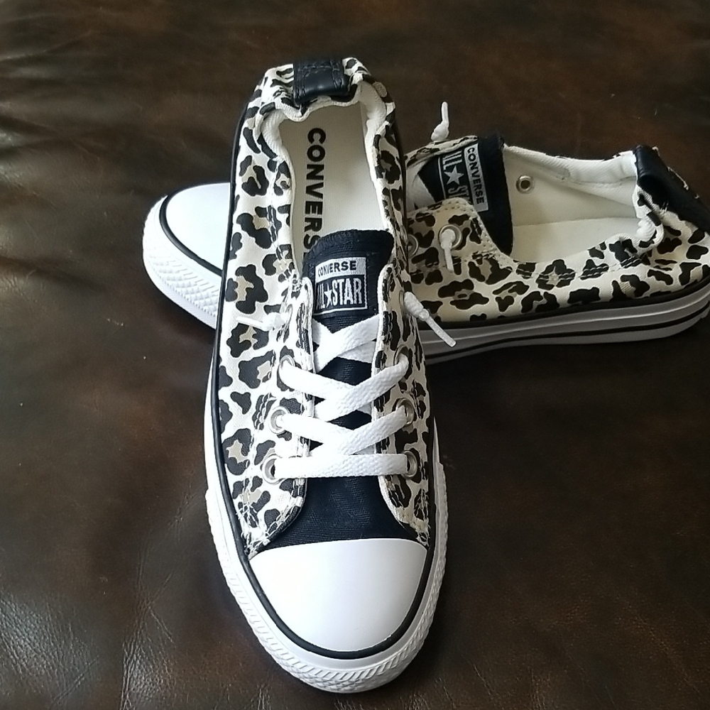 Converse All Star Shoreline Leopard Print Slip-on Sneakers